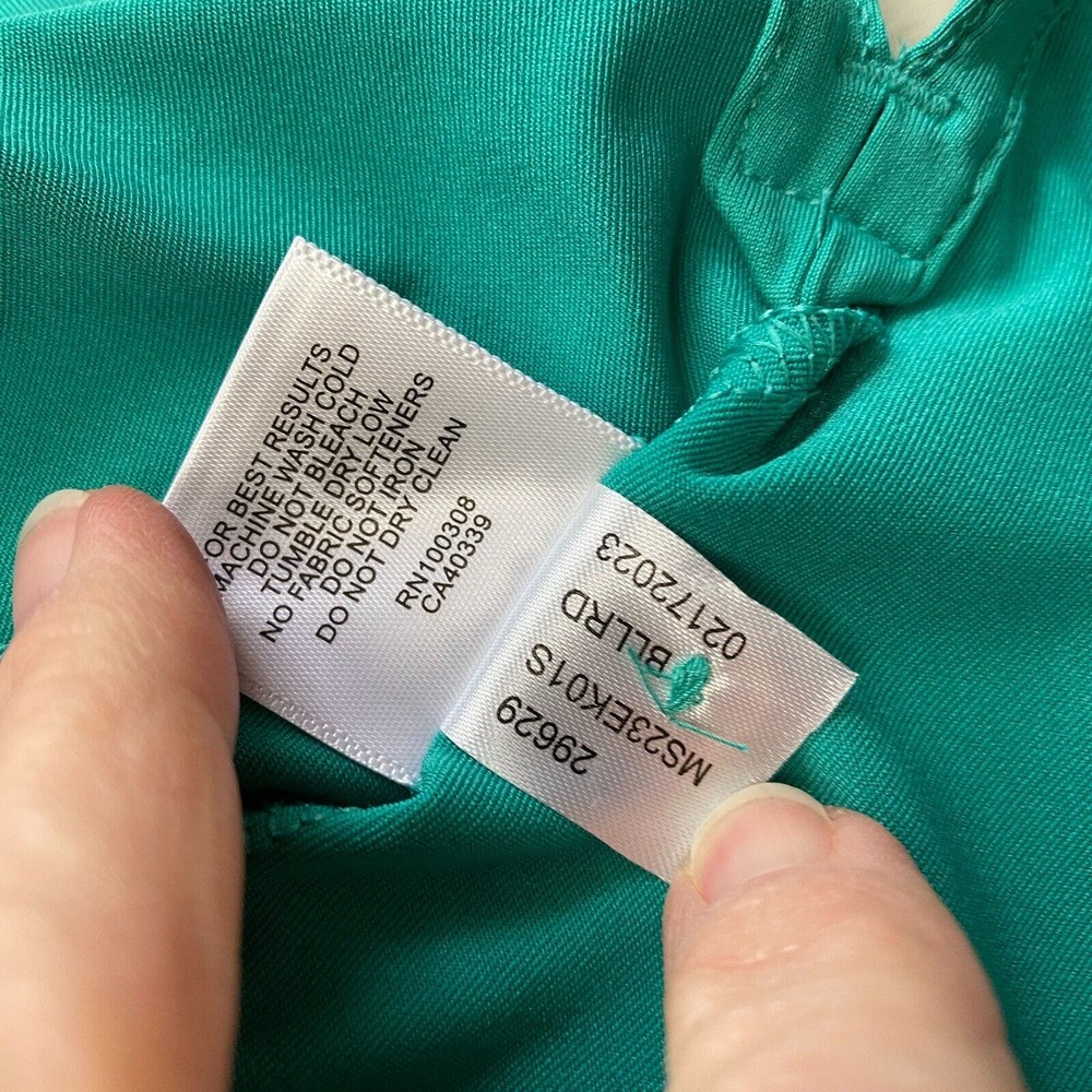 Peter Millar Summer Comfort Shirt Mens Large Green Solid Performance Jersey Polo - Picture 9 of 11